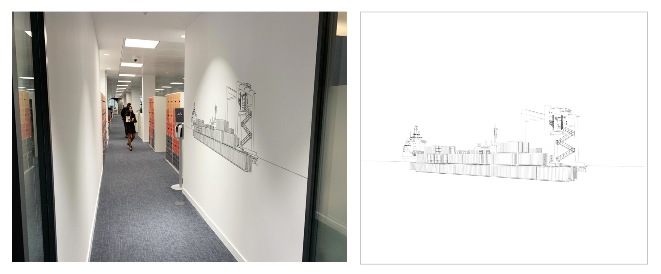 Wall graphic work