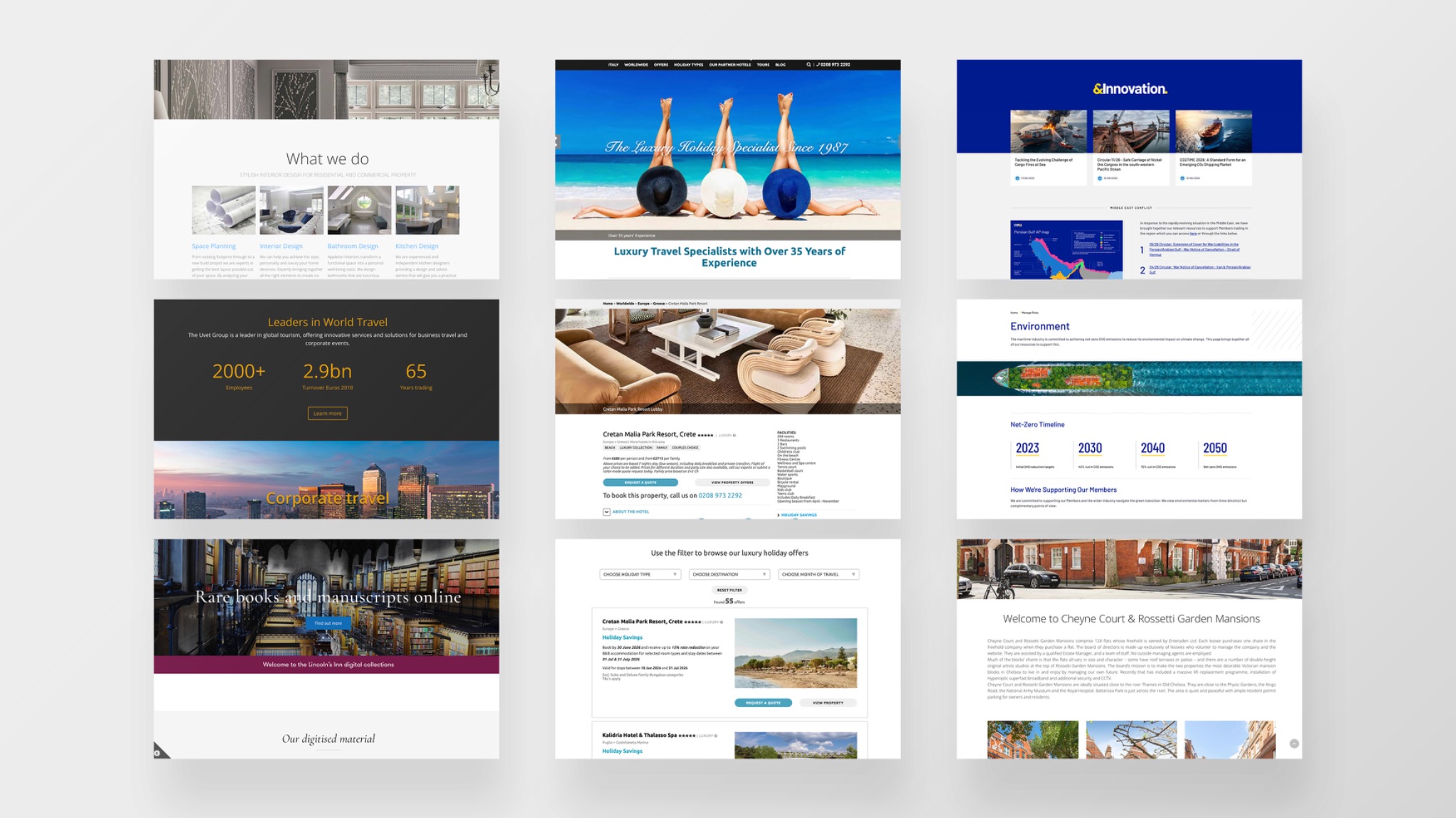 Website design work